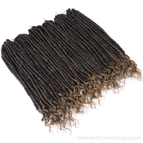 Goddess crochet  Hip-Hop Braiding Hair Wholesale Best Cheap faux locs Hair soft dread braids styles crochet hair  afro kinky